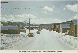 Looking south down snowy Main Street, Breckenridge