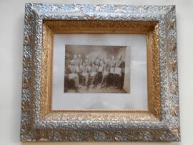 Framed portrait of the Founding Officers of Breckenridge Lodge No. 47 A.F. & A.M