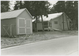 Northeast face of house and secondary structure at 400 South Ridge Street, Breckenridge