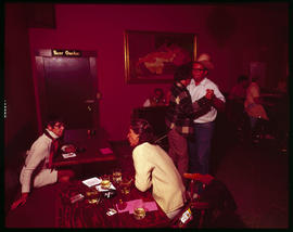 People socialize in a bar in Breckenridge