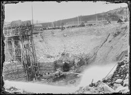 Hydraulic mining operations at the Gold Pan pit