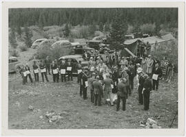 Annual Grand Lodge ceremony near the former townsite of Parkville