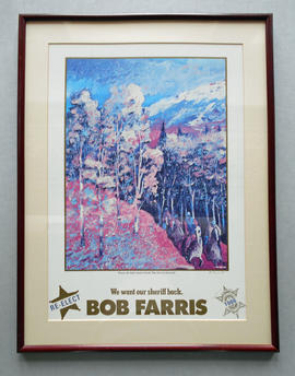 Campaign poster to re-elect Bob Farris for Summit County Sheriff