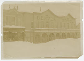 View of the Denver Hotel on snow-covered Main Street, Breckenridge