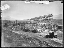 Goldpan pipe manufacturing plant under construction, south of Breckenridge