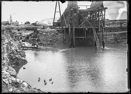 Abandoned Gold Pan pit flooded with water