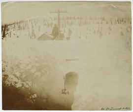 Snow tunnel to the post office on Boreas Pass east of Breckenridge