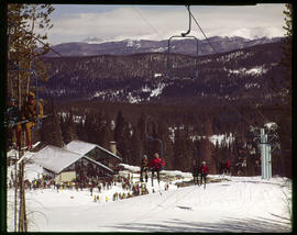 Chairlift 1 and Bergenhof Bar and Restaurant, Peak 8 base of the Breckenridge ski area