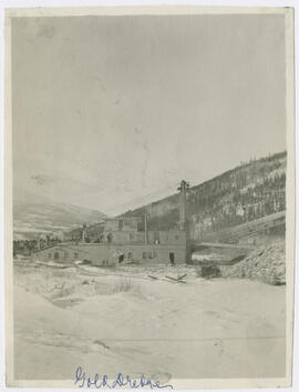 The Reliance dredge in snowy French Gulch, near Breckenridge