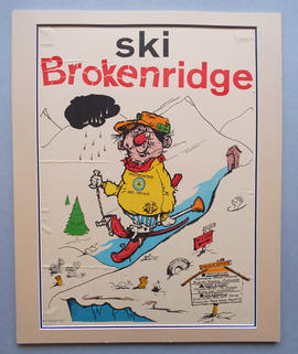 Ski Brokenridge poster published by Ski Specialties, Denver, Colorado