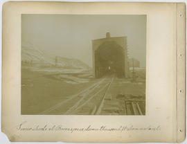 "Snow shed at Boreas pass, eleven thousand ft above sea level."