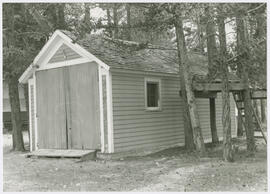 Northeast face of secondary structure at 208 Adams Avenue, Breckenridge