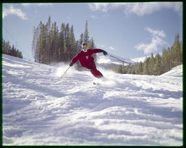 Trygve Berge carves some turns on Peak 8 of the Breckenridge ski area