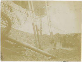 Pit crew in the Gold Pan Mining Company's excavation pit south of Breckenridge