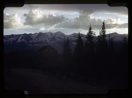 View of Tenmile Range at dusk