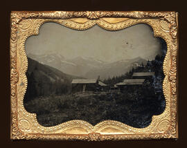 Ambrotype showing Lincoln City in French Gulch, Colorado Territory