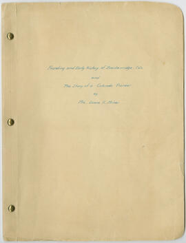 Manuscript by Agnes Finding Miner