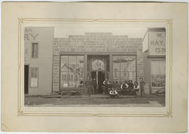 Men in front of Finding's Hardware Store on Main Street, Breckenridge