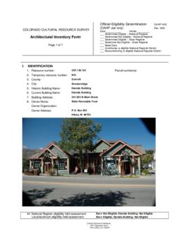 201-203 North Main Street Architectural Inventory Form