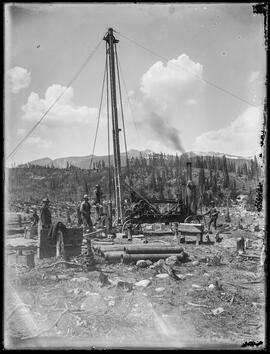 Keystone churn drill owned by the Gold Pan Mining Company