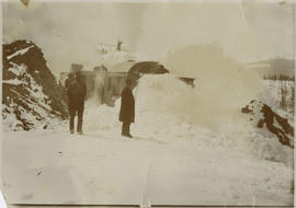 Rotary snow plow in operations near Breckenridge